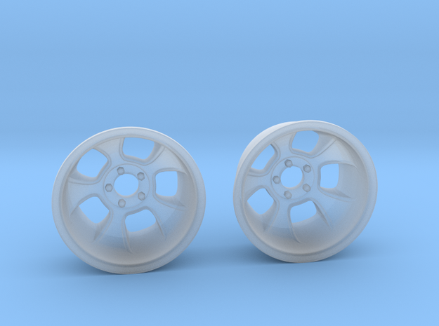 1:25 Halibrand style "Sprint" wheels in Clear Ultra Fine Detail Plastic