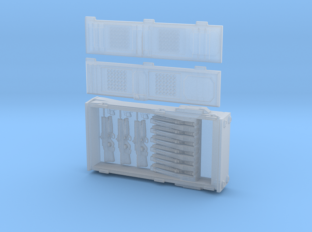 SciFi weapon locker with pulse rifles and other gu in Clear Ultra Fine Detail Plastic