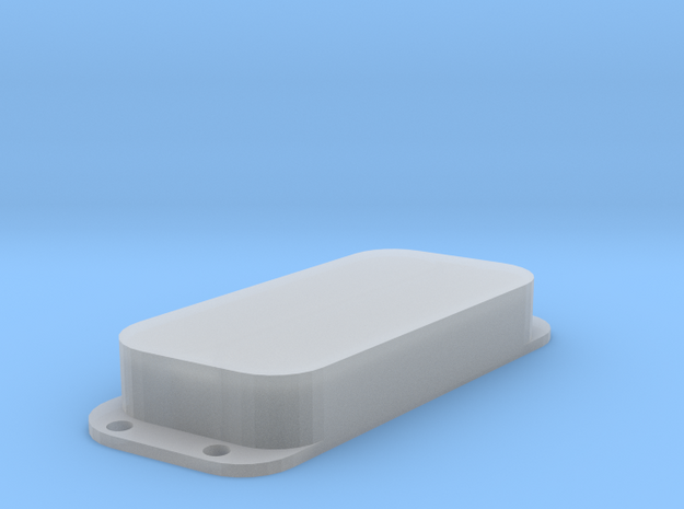Strat PU Cover, Double, Angled, Closed in Clear Ultra Fine Detail Plastic