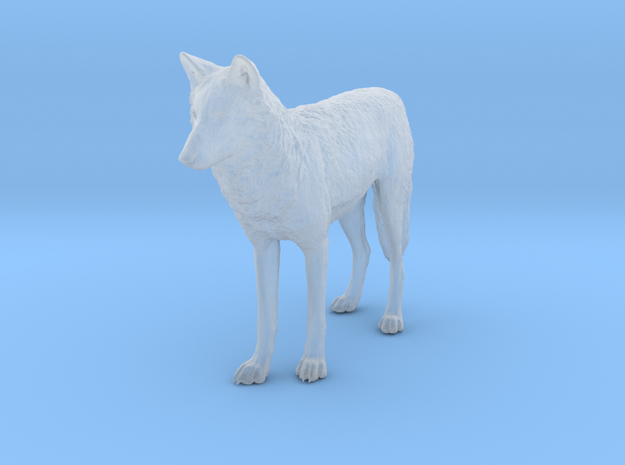 North American Gray Wolf - 1:72 in Clear Ultra Fine Detail Plastic