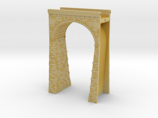 T-scale Stone Viaduct Section - 45mm Straight in Tan Fine Detail Plastic