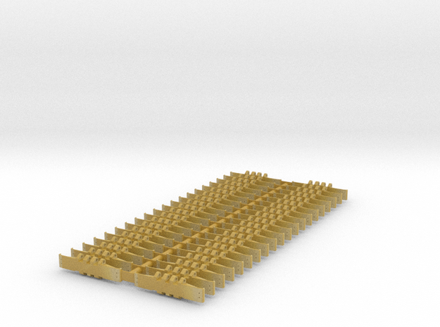 Crawler Track - 1-160 Scale - Set of 40 in Tan Fine Detail Plastic