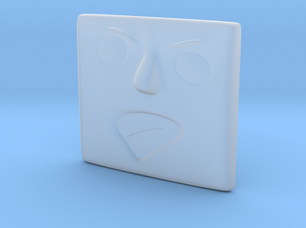 Angry Face in Clear Ultra Fine Detail Plastic
