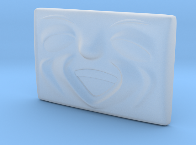 Small Laughing Face in Clear Ultra Fine Detail Plastic