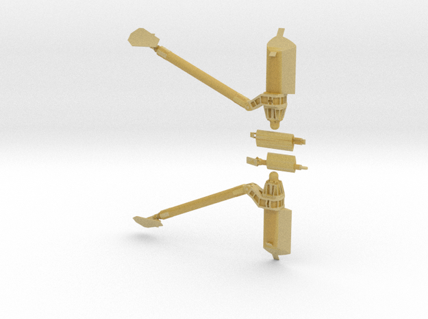747 SCA mounts - separate lateral stanchions in Tan Fine Detail Plastic