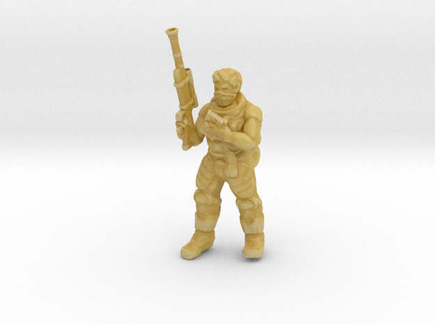 Cyber Commando Miniature (28mm Scale) in Tan Fine Detail Plastic