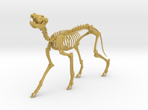 Skeletal Wolf (Howling) in Tan Fine Detail Plastic