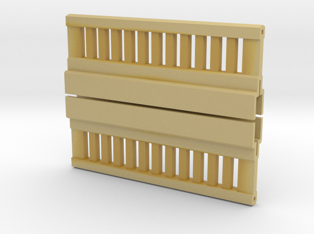 Concrete Railing for 1:64 11 intermediate posts. in Tan Fine Detail Plastic