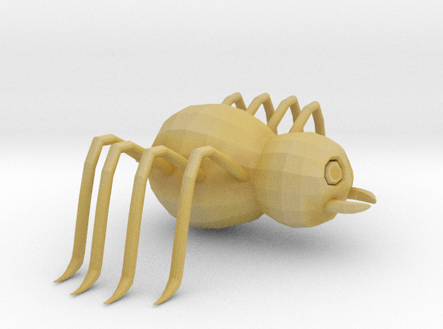 Cartoon Spider No Mouth in Tan Fine Detail Plastic