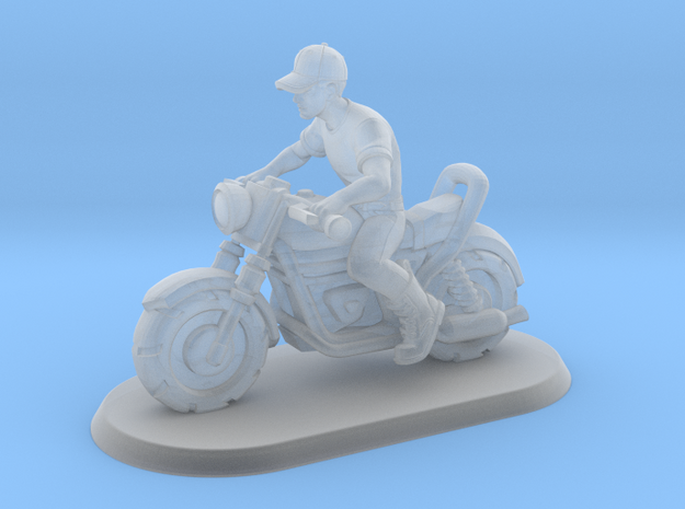 1/144 Motorcycle Rider in Clear Ultra Fine Detail Plastic