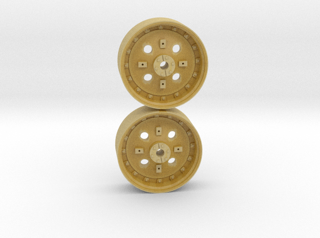 1/64th Scale 42 Inch Silver Cast Wheel in Tan Fine Detail Plastic