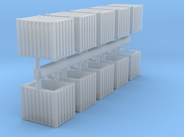 10ft Container in 1/350 (10pcs.) in Clear Ultra Fine Detail Plastic