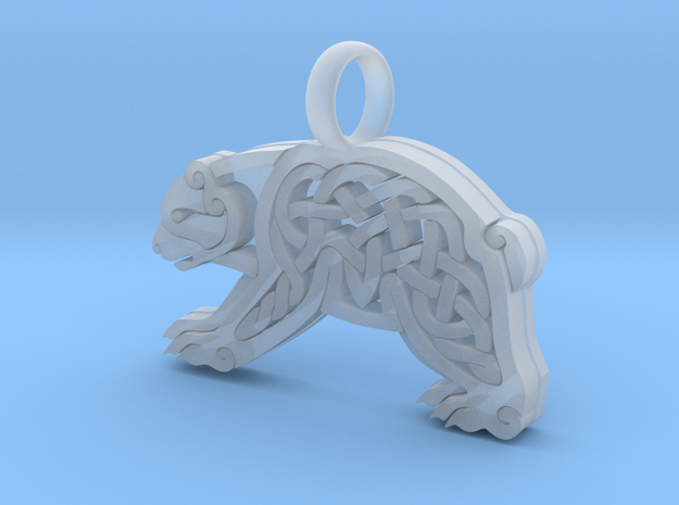 small knotwork Bear in Clear Ultra Fine Detail Plastic