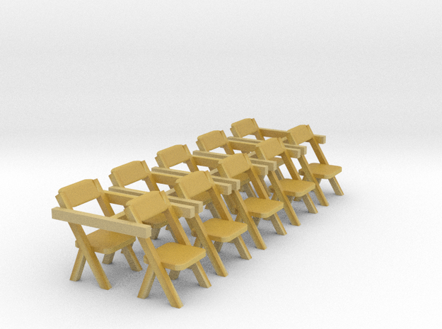 Folding Chairs  in Tan Fine Detail Plastic