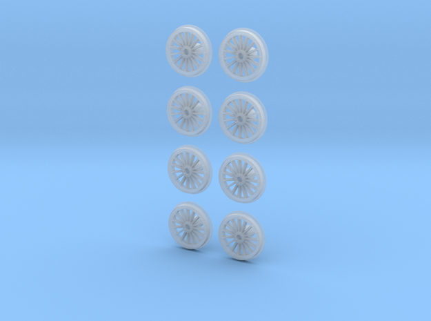 15spoke_wheel_φ9.3 in Clear Ultra Fine Detail Plastic