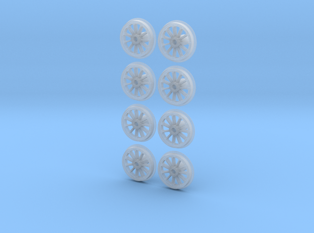 11spoke_wheel_φ8.3 in Clear Ultra Fine Detail Plastic