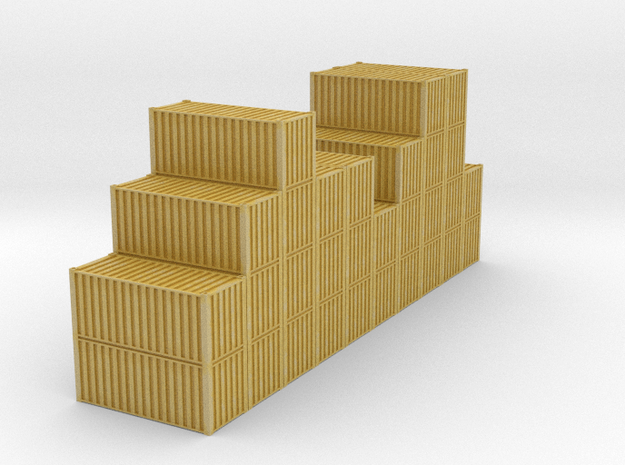 20ft Container Pile #2 in 1/350 in Tan Fine Detail Plastic