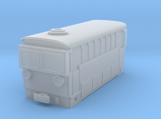Tram Locomotive Tubize - Z gauge 1/220 in Clear Ultra Fine Detail Plastic