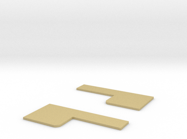 1/24 extra wide cab filler panel in Tan Fine Detail Plastic