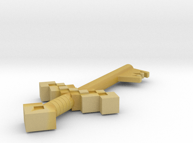 Minecraft Keyblade (#244) in White Natural Versatile Plastic