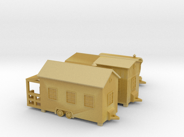 Tinyhäuser - Tiny houses  - Set (Z, 1:220) in Tan Fine Detail Plastic