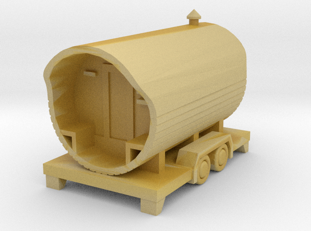 Sauna-Anhänger - Sauna trailer (z, 1:220) in Tan Fine Detail Plastic