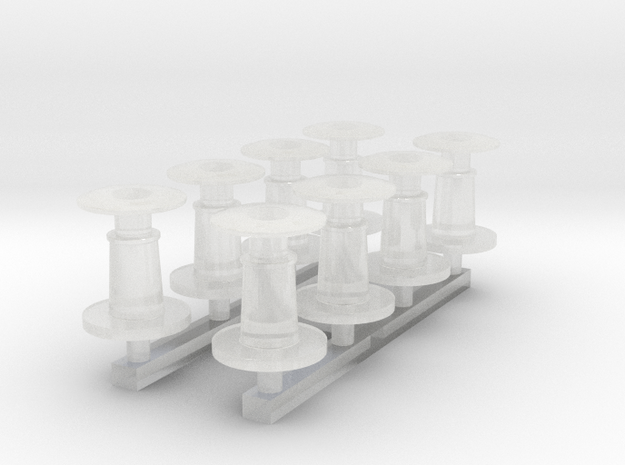 8 round buffers set in Clear Ultra Fine Detail Plastic