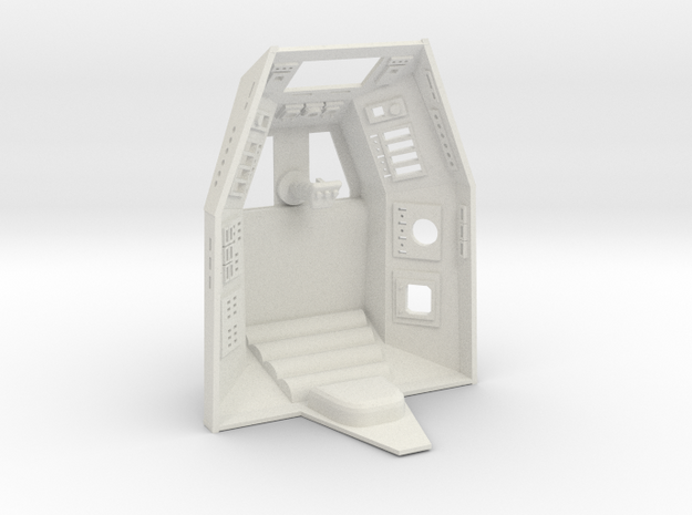 Colonial Viper Cockpit Large Scale in White Natural Versatile Plastic