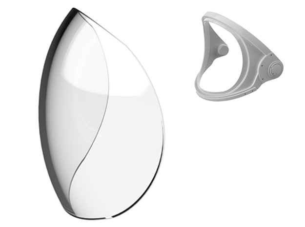 Mercury Helmet Clear Shield 1/6-NEW! in Clear Ultra Fine Detail Plastic