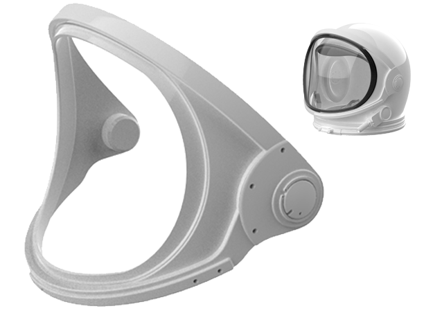 Mercury Helmet Visor 1/6 in White Natural Versatile Plastic