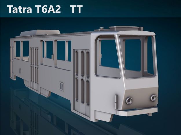 Tatra T6A2 TT [body] in Gray Fine Detail Plastic
