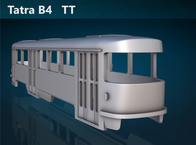 Tatra B4 TT [body] in Gray Fine Detail Plastic