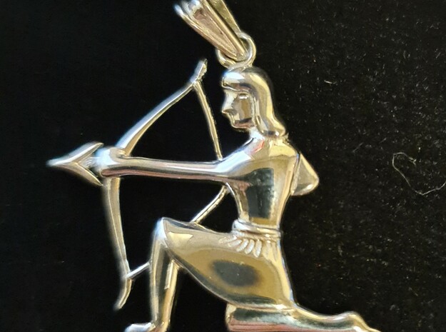 arash kamongir Persian archer necklace in Polished Silver