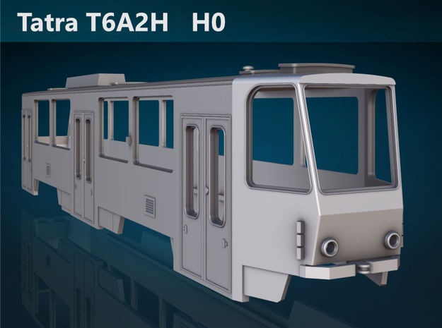 Tatra T6A2H H0 scale [body] in Tan Fine Detail Plastic