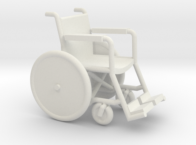 1/35 Scale Wheelchair in White Natural Versatile Plastic