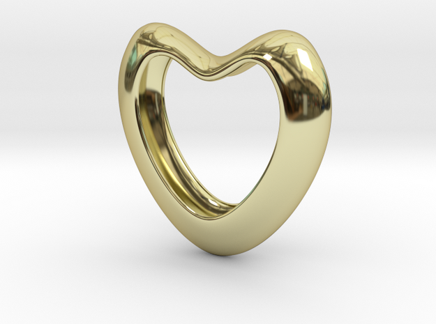 Golden Dice ! Heart shape  in 18k Gold Plated Brass