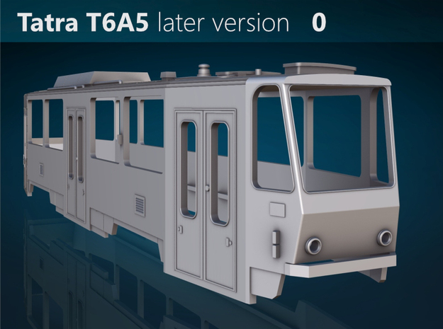Tatra T6A5 Sliding door 0 Scale [body] in White Natural Versatile Plastic: 1:48
