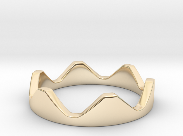 Stackable Crown Ring in 9K Yellow Gold 