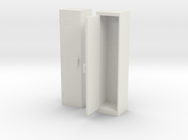 1/35 Scale Lockers Set of 2 in White Natural Versatile Plastic