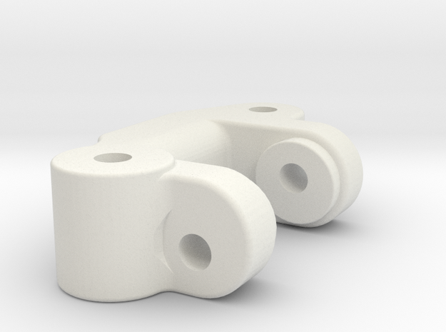 Tamiya DT02 / DT03 C Hub 5 deg Caster Right in White Natural Versatile Plastic