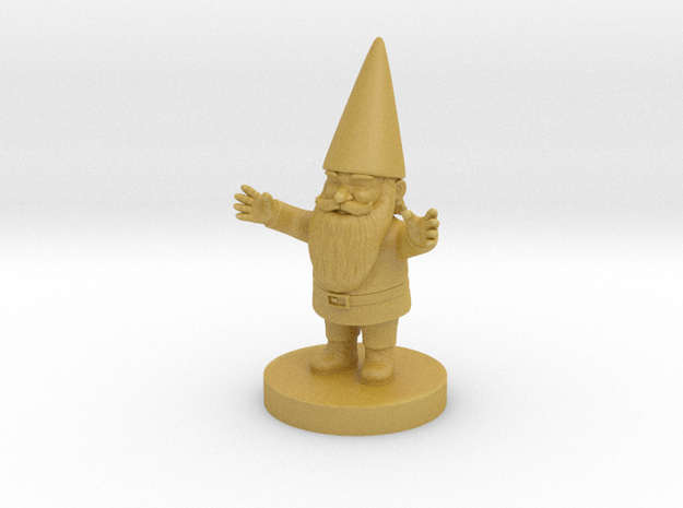 Garden Gnome Mini in Tan Fine Detail Plastic