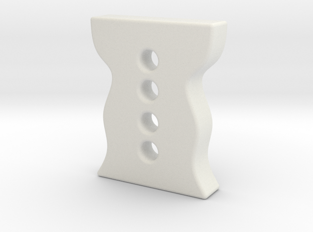 designer button 2 in White Natural Versatile Plastic