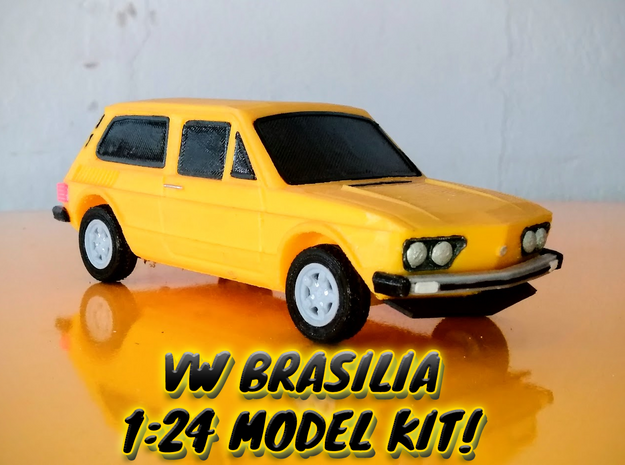 VW Brasilia 1/24 - Main Body in White Smooth Versatile Plastic