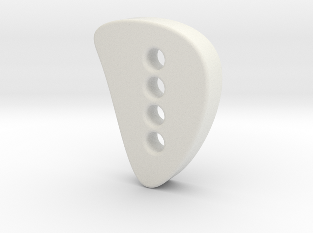 Designer button 3 in White Natural Versatile Plastic