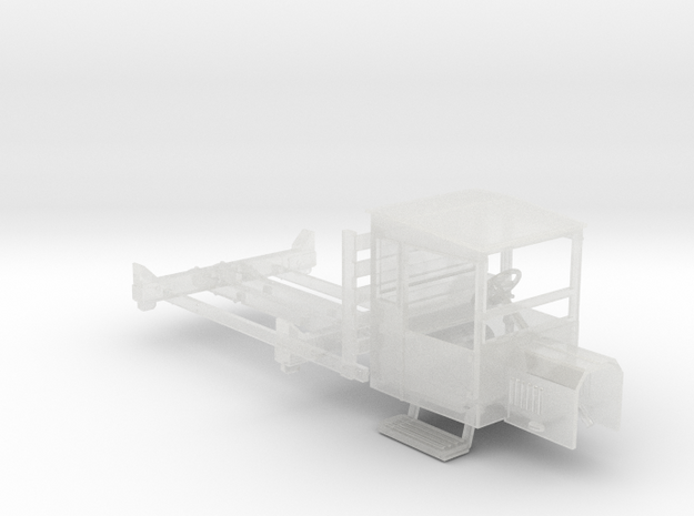 HOn3 Model TT Logging Railtruck Body A in Clear Ultra Fine Detail Plastic