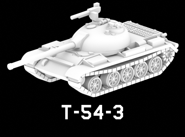 T-54-3 in White Natural Versatile Plastic: 1:220 - Z