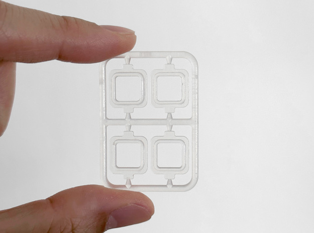 8xv 3.0 EYE: OG (4x inner rings in clear resin) in Clear Ultra Fine Detail Plastic