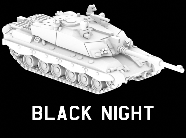 Challenger 2 Black Night in White Natural Versatile Plastic: 1:220 - Z