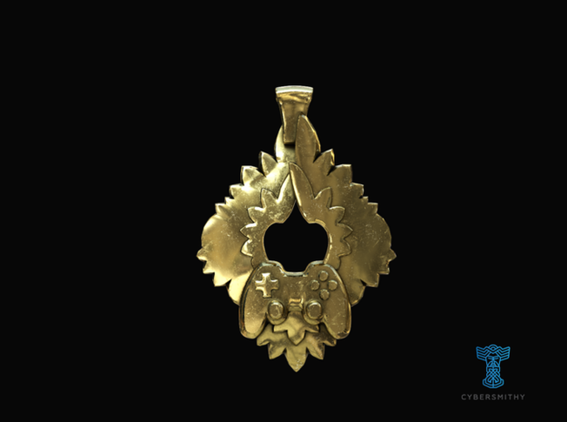 Winged Controller Pendant in Polished Brass