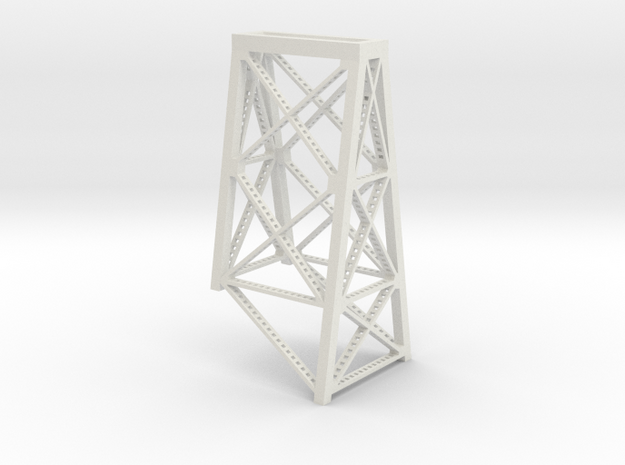 Keddie Wye Bridge Pier Tower 6 N scale in White Natural Versatile Plastic